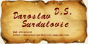 Daroslav Surdulović vizit kartica